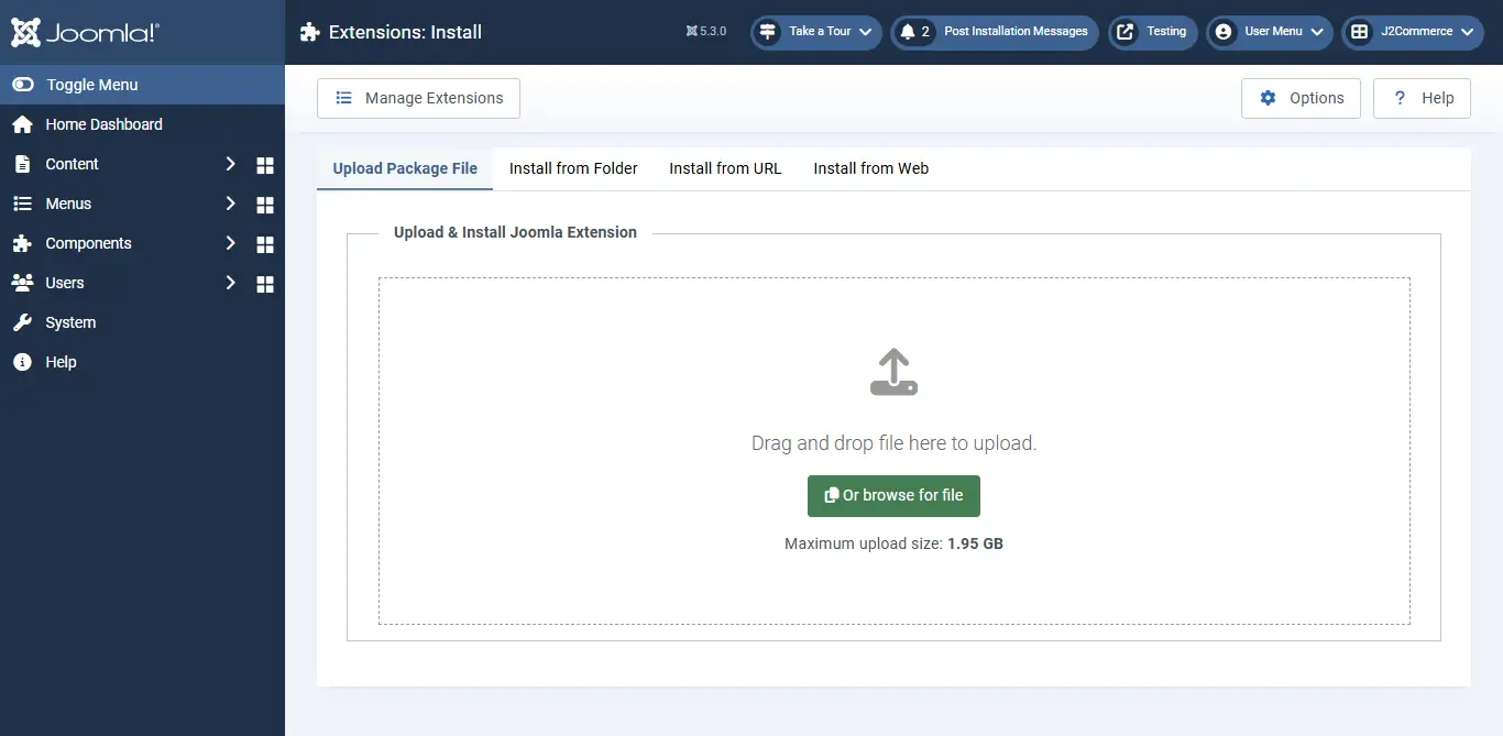 Quickstart-J2Store-install